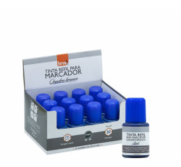 TINTA P/MARCADOR QUADRO BCO.20ML AZ C/12 TR6001
